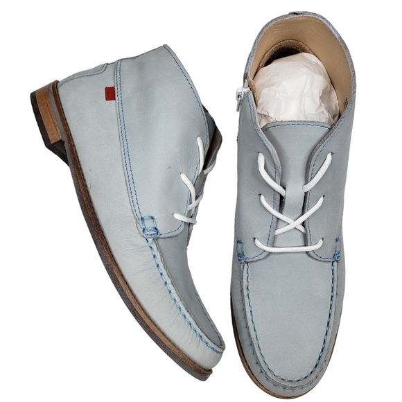 Marc JosephNIB Lincoln Bootie Light Grey Nubuck Leather Lace Up Boots Boy 5.5